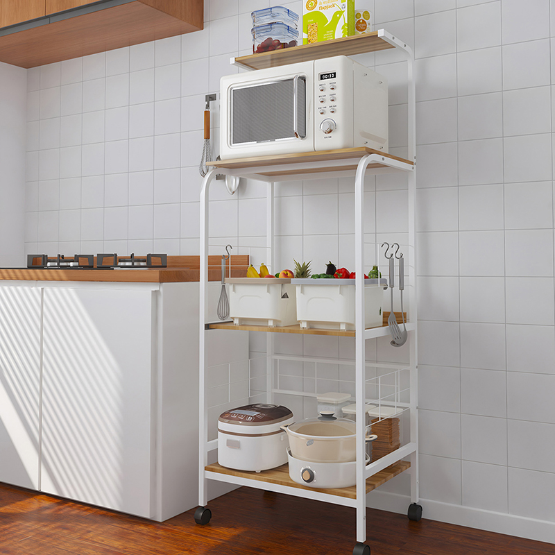 彎管抽拉式廚房電器收納架   R4-60