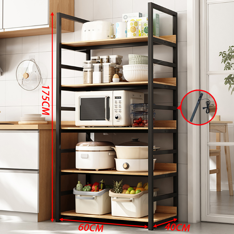 耐重木板置物層架｜三層/四層/五層  插座款