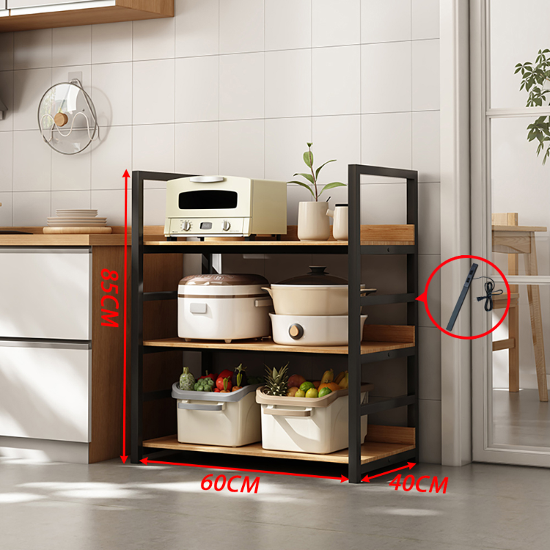 耐重木板置物層架｜三層/四層/五層  插座款