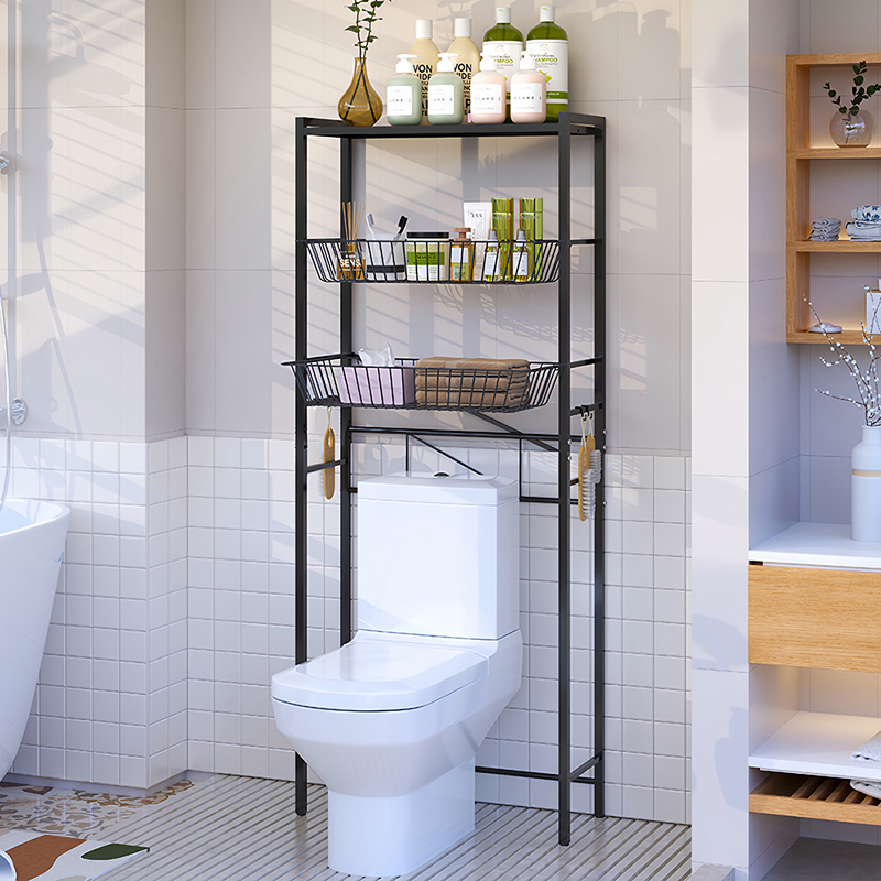 三層兩抽拉馬桶架 ｜帶籃H款 