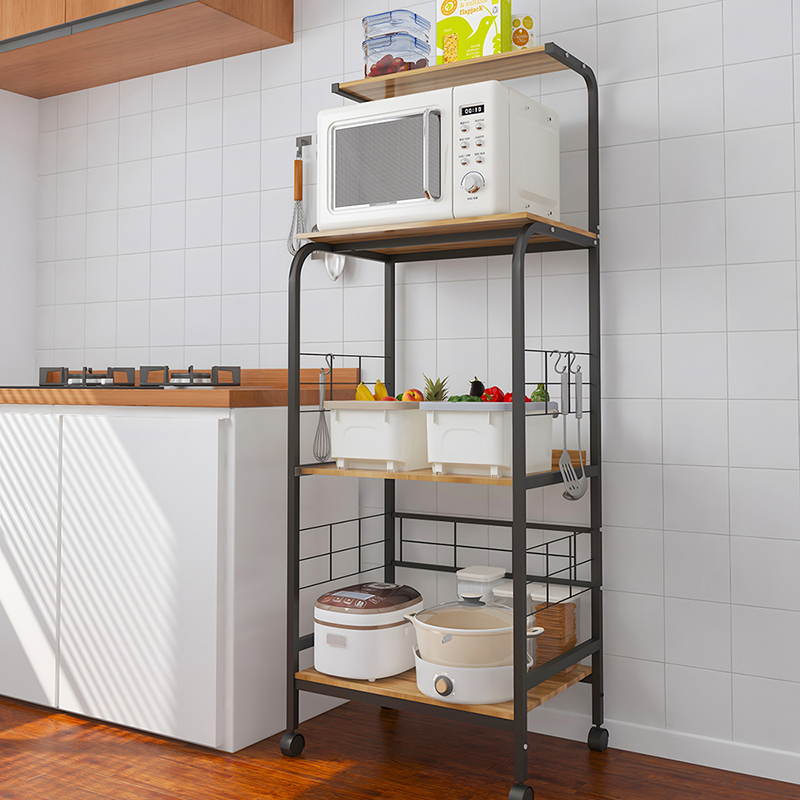 彎管抽拉式廚房電器收納架   R4-60