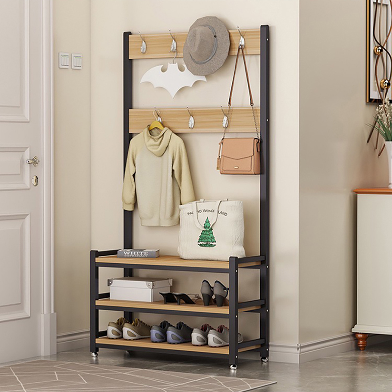 多功能落地式衣帽鞋架｜三層
