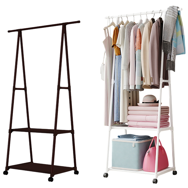 三角衣帽架 ｜附輪    160-55-42