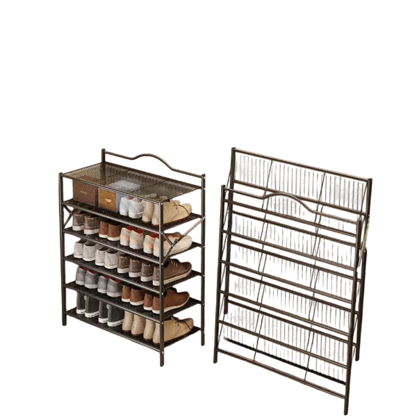 六層免組裝鞋架｜寬80公分