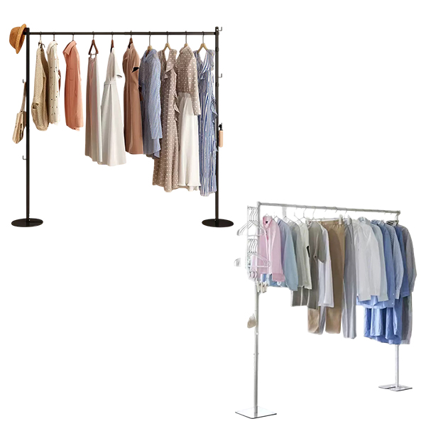 2in1可合併展開兩用-曬衣｜衣帽架 方底/圓底