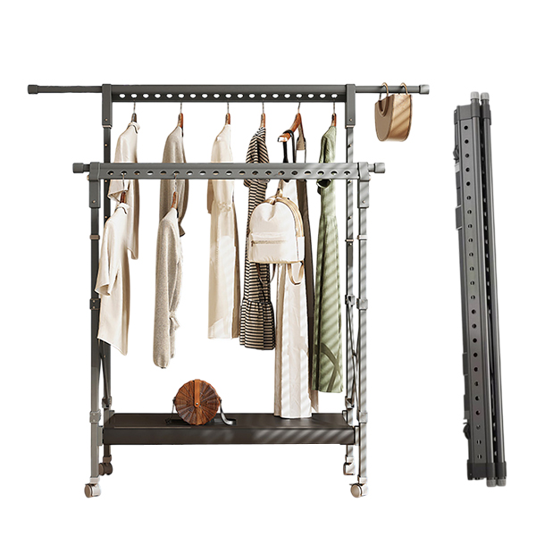 五段式摺疊伸縮曬衣架