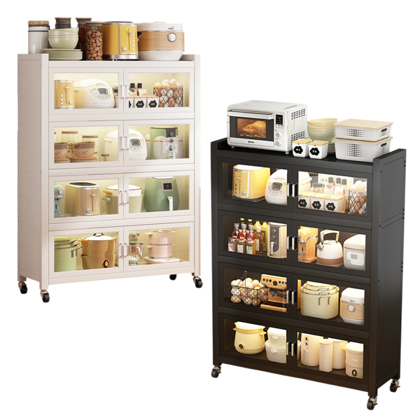 H型雙開門廚房收納櫃｜60/80公分   三層 四層 五層