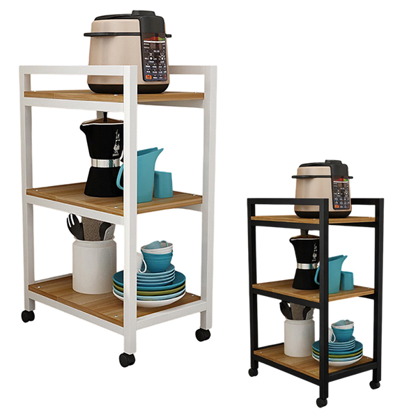 三層隙縫木板置物架    G-Frame3-90