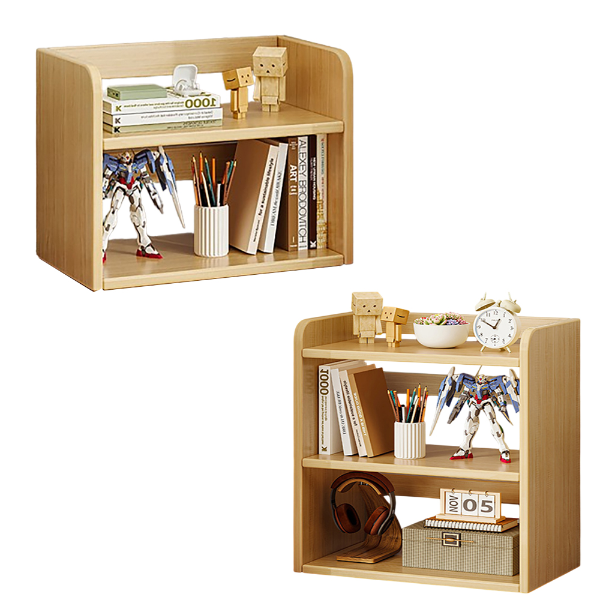 日式桌上型書架40CM ｜雙層/三層    G769