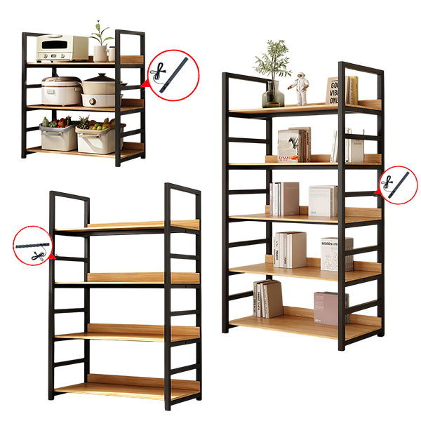 耐重木板置物層架｜三層/四層/五層  插座款