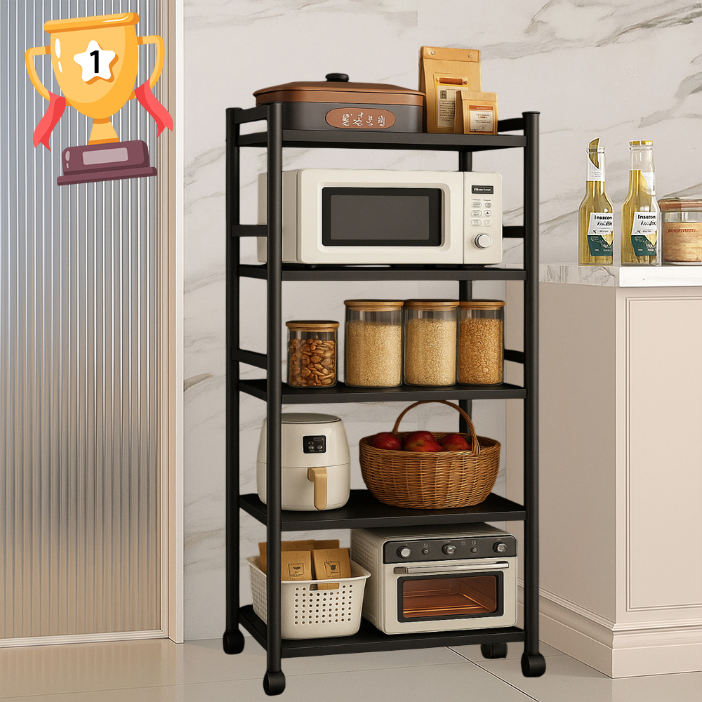 N款層高可調抽拉電器架-五層